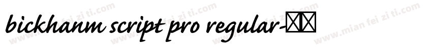 bickhanm script pro regular字体转换
